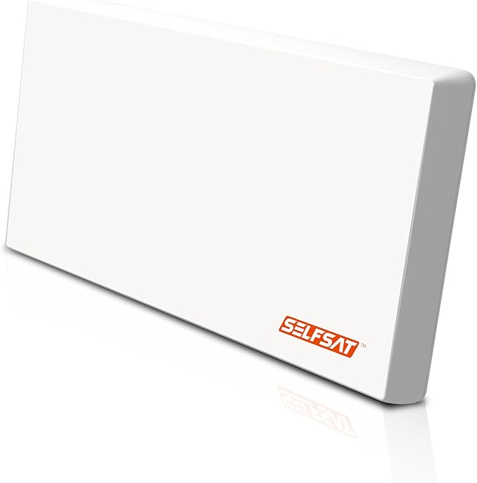 I DO IT Selfsat H22DQ SAT Flachantenne Flat mit Multischalter 5/6 für 6 TV Teilnehmer UHD 4K