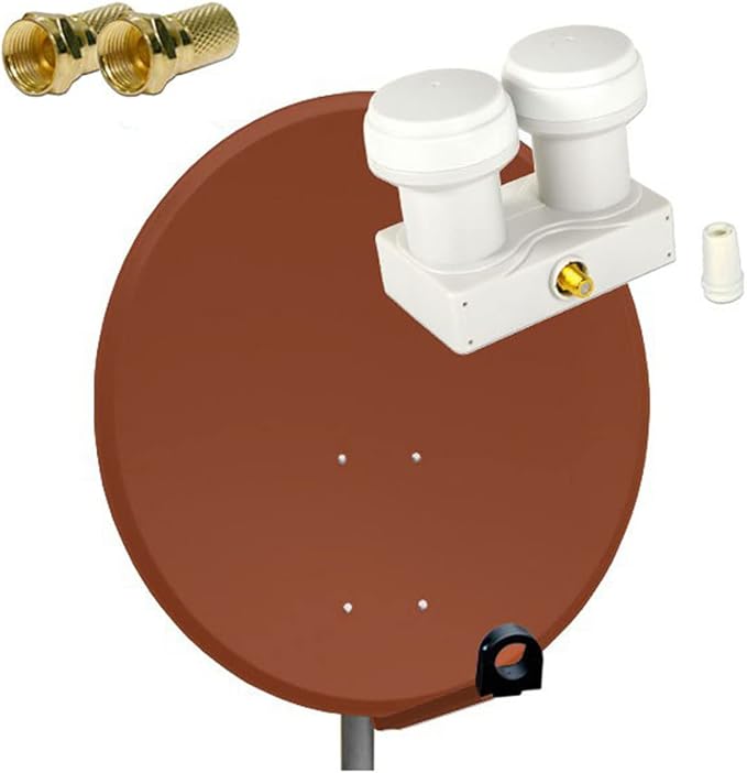 Premium X Satelliten-Komplettanlage 80cm Rot Aluminium Monoblock LNB für Astra & Hotbird – 120789
