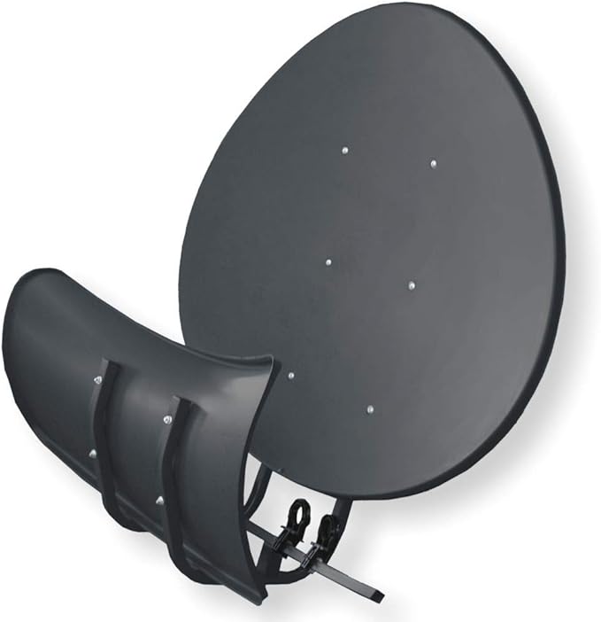 Wavefrontier T90P Toroidal Satellitenschüssel anthrazit - Multifocus Antenne inkl. 5x LNB Halter - Neueste Generation