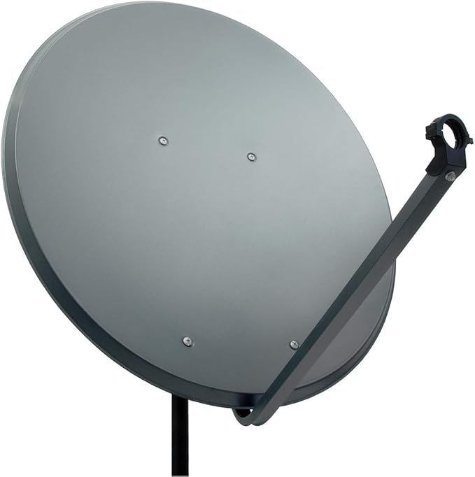 PremiumX PXA100 Satellitenschüssel 100cm Aluminium Anthrazit Satellitenantenne SAT Spiegel mit LNB-Tragarm und Masthalterung