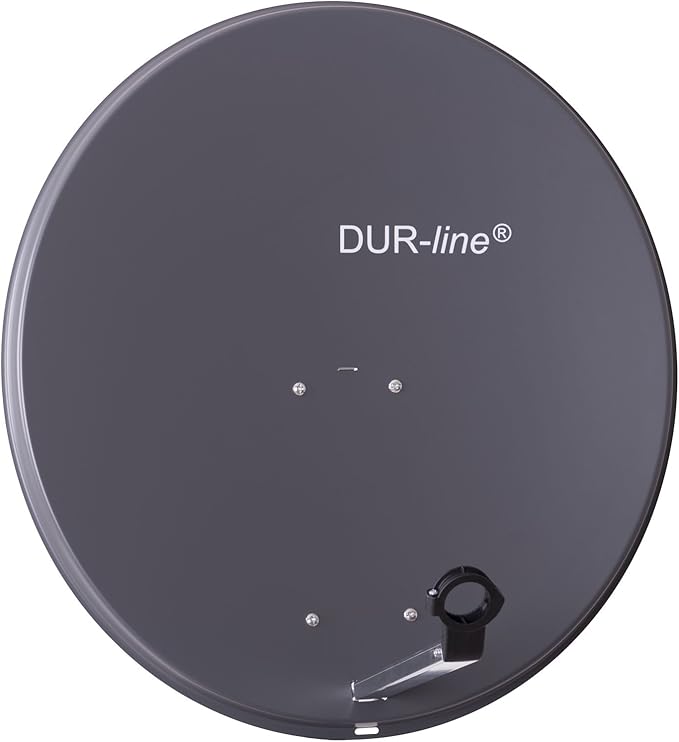 Dura-Sat GmbH & Co.KG DUR-line MDA 80 cm Anthrazit Aluminium Satellitenschüssel für Astra 19,2° - UHD/4K, DVB-S/S2, Triple Tuner