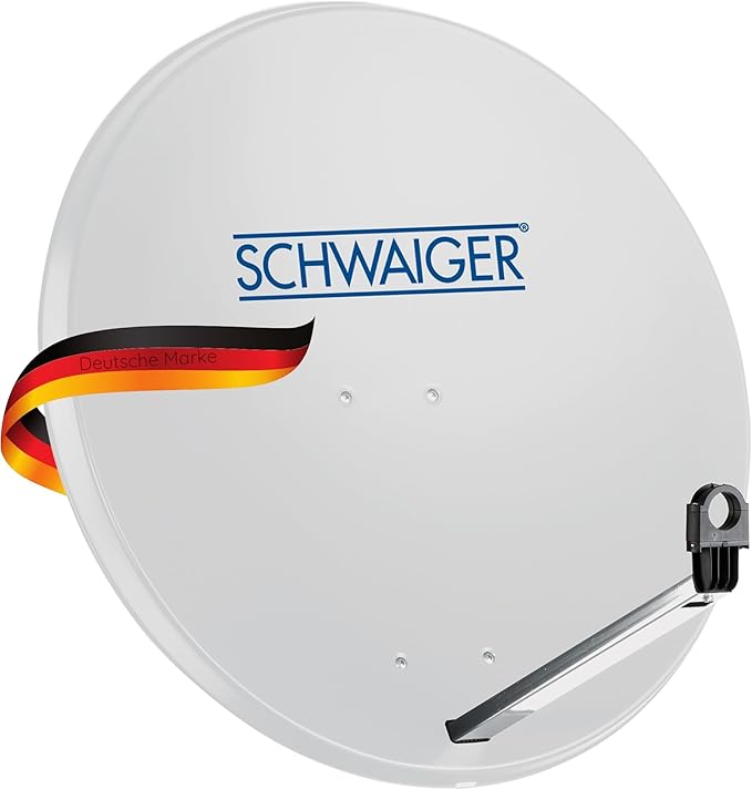 Nein Auslaufartikel (Produktion durch SCHWAIGER Satellitenschüssel 80 cm SAT Offset Antenne Stahl mit LNB Tragarm, Masthalterung & integrierter Kabelführung, 38,5 dB, wetterfest