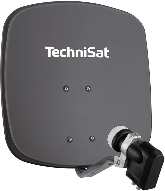 TechniSat DIGIDISH 45 Satellitenschüssel Komplettset für 4 Teilnehmer mit Quattro-LNB und Wandhalterung – 1345