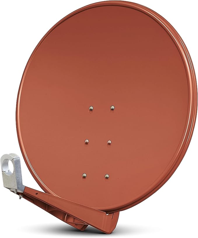 Premium X DELUXE100 Satellitenschüssel 100 cm Aluminium Ziegelrot Offset Antenne 4K UHD – 121304