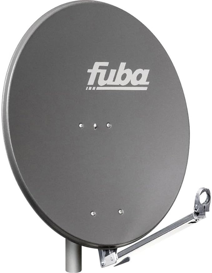 Fuba Vertriebs-GmbH Fuba DAL 800 A Aluminium Satellitenschüssel 80cm anthrazit mit Klapptragarm, Kabeldurchführung & Alu-Druckguss