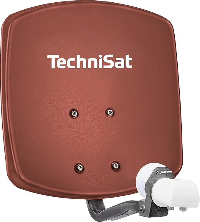 TechniSat Digital GmbH TechniSat DIGIDISH 33 cm Satellitenschüssel Komplettset für 2 Teilnehmer mit Twin-LNB und Wandhalterung – 1433
